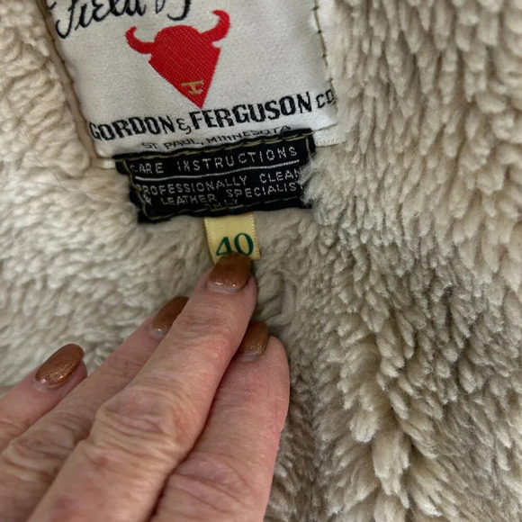 Field and Stream Gordon & Ferguson Suede Sherpa Lined Heavy Jacket Size 40 - Picture 3 of 14